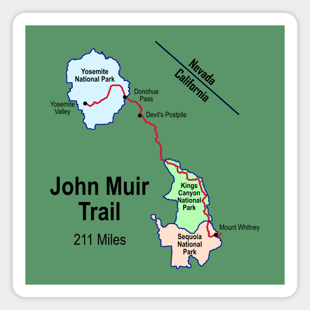 John Muir Trail Magnet by numpdog